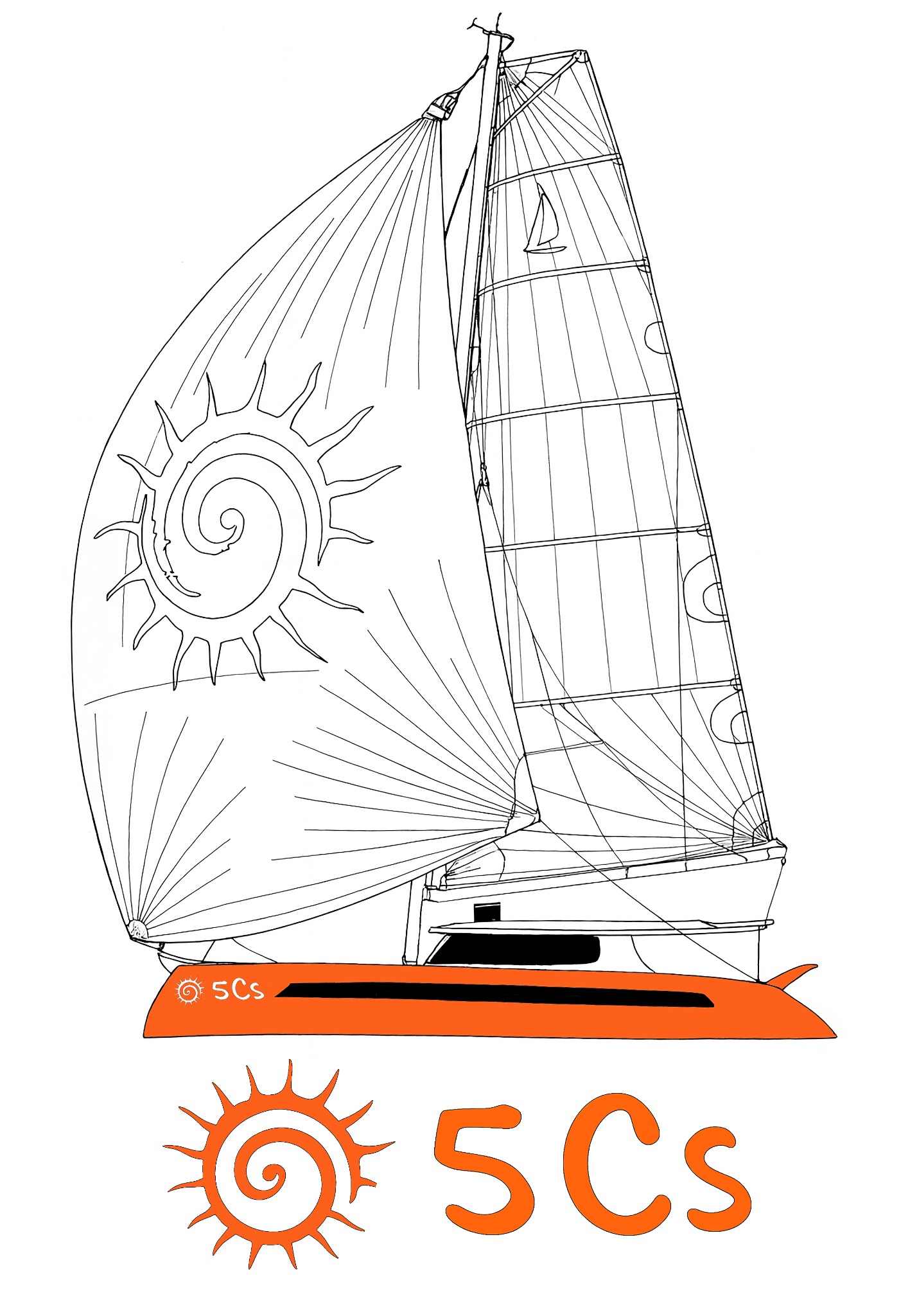5 Cs sailboat logo